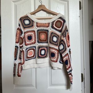 Women’s American Eagle crocheted sweater size Small
